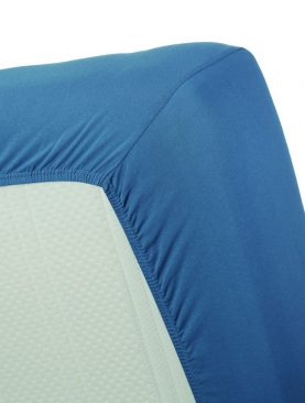 Cearceaf pat albastru cu elastic 160x200 cm Jersey HL Blue
