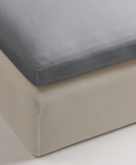 Cearceaf pat gri deschis cu elastic bumbac 80x200 cm Jersey Tp Light Grey