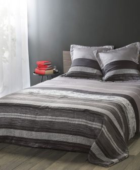 Cuvertura pat gri negru 5094 Inuit 230x250 cm
