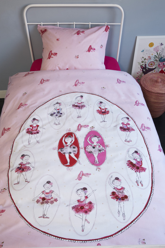 Lenjerie pat fetie roz balet Ballet Pink