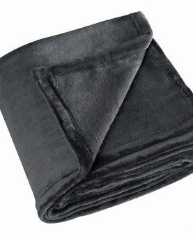 Pătură fleece neagră pufoasa Cocoon 5047 130x180 cm