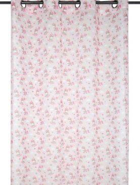 Perdea roz unicorni Zaelia Rose 140x260 cm